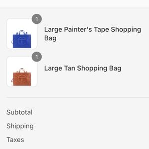 Large Blue and Large Telfar bags